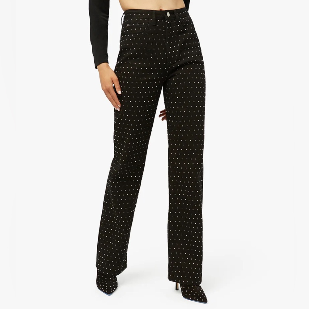 We Wore What Rhinestone Twill Jean